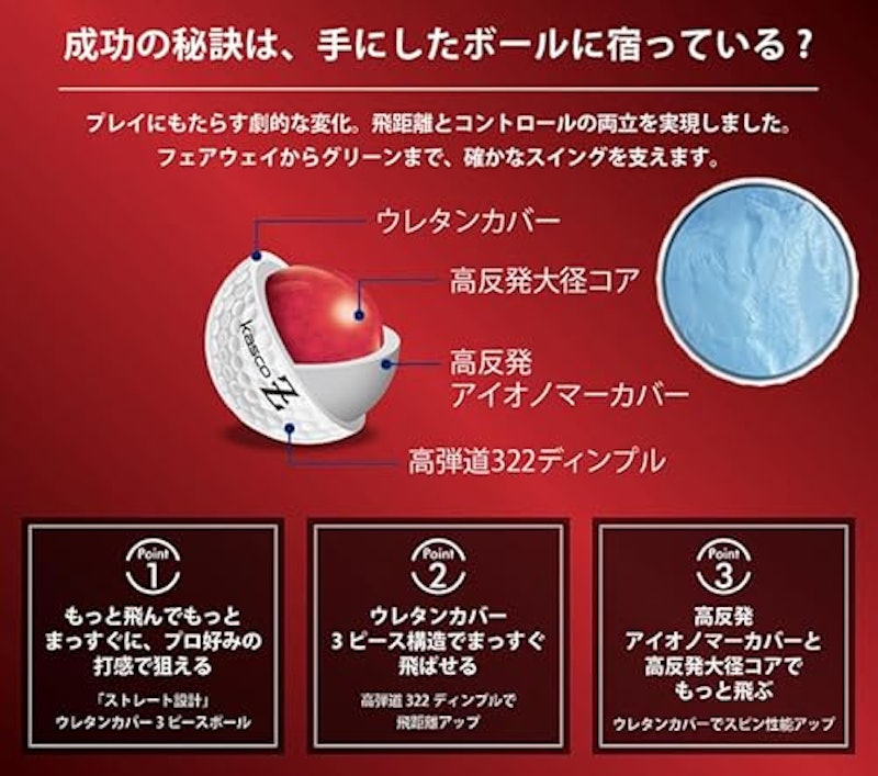 ゼット ストレート プラス ゴルフボール 2