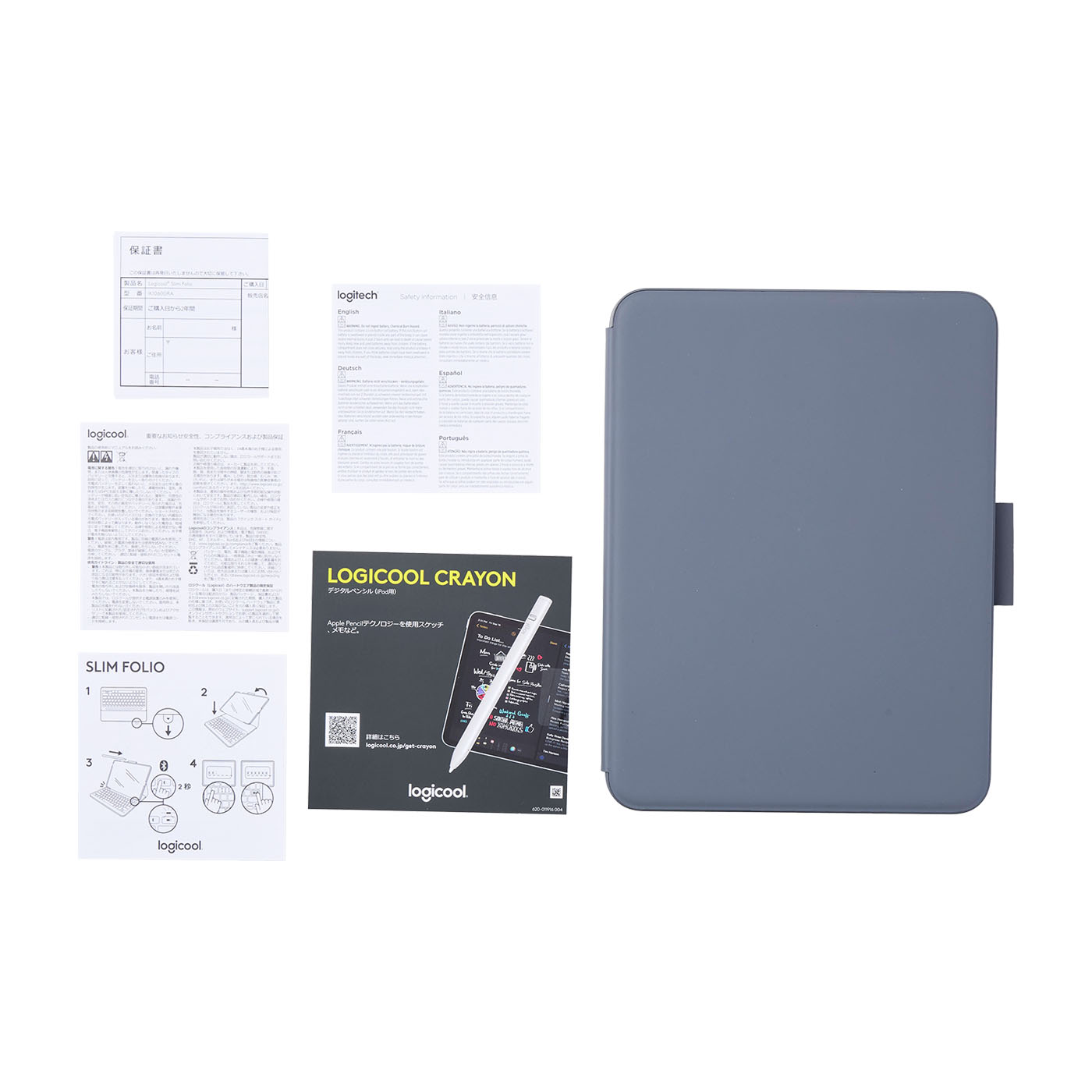 iPadアクセサリー LOGICOOL iK1060GRA SLIM FOLIO for iPad Amazon.co.jp: ロジクール iPad 11インチ A16 & 10.9インチ 第10