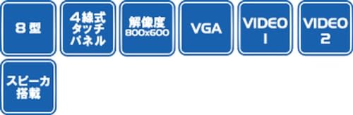8型SVGA高品質タッチパネル液晶モニター 4