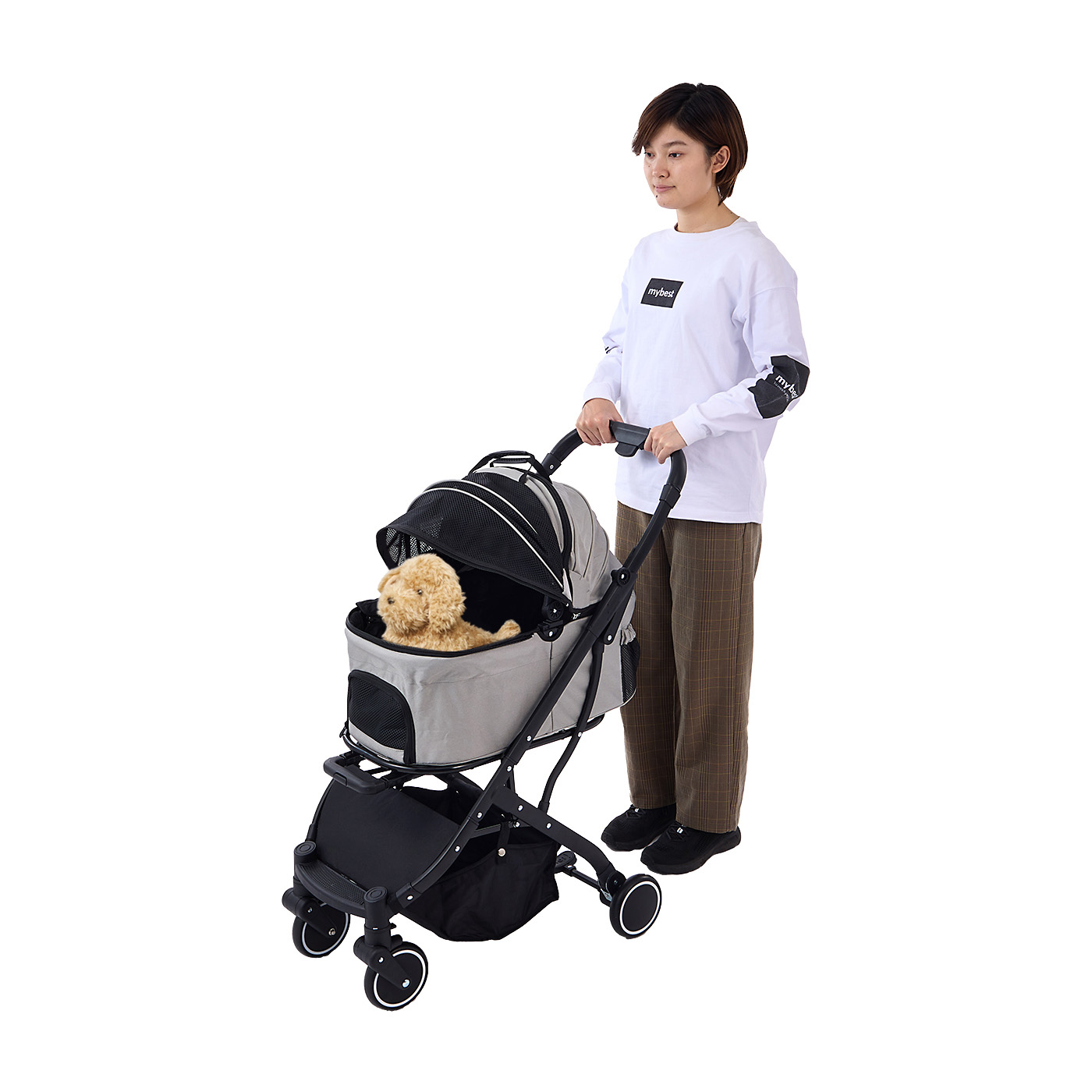 タンスのゲン ペットカート 4輪 分離型 折り畳み 3WAY ペットカート 分離式 4輪サスペンション ベアリング 対面式 フル