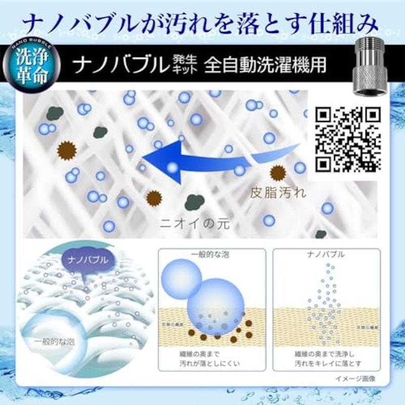ナノバブル発生キット 全自動洗濯機用 3