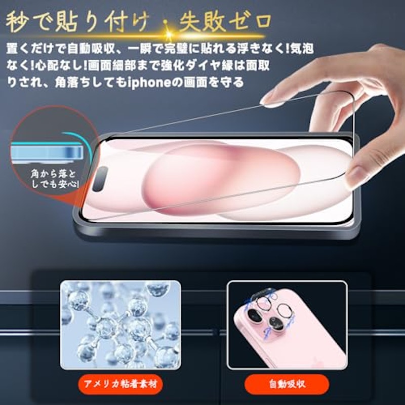 iPhone15 ガラスフィルム 7