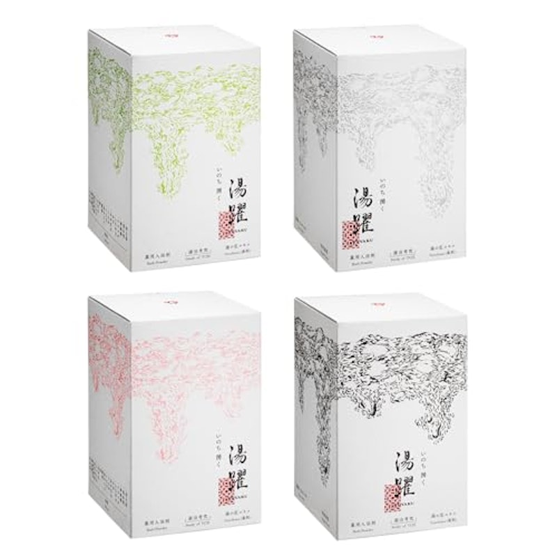 薬用入浴剤 湯躍 化粧箱4種詰合せ(緑光・月白・春霞・無垢 ) 2