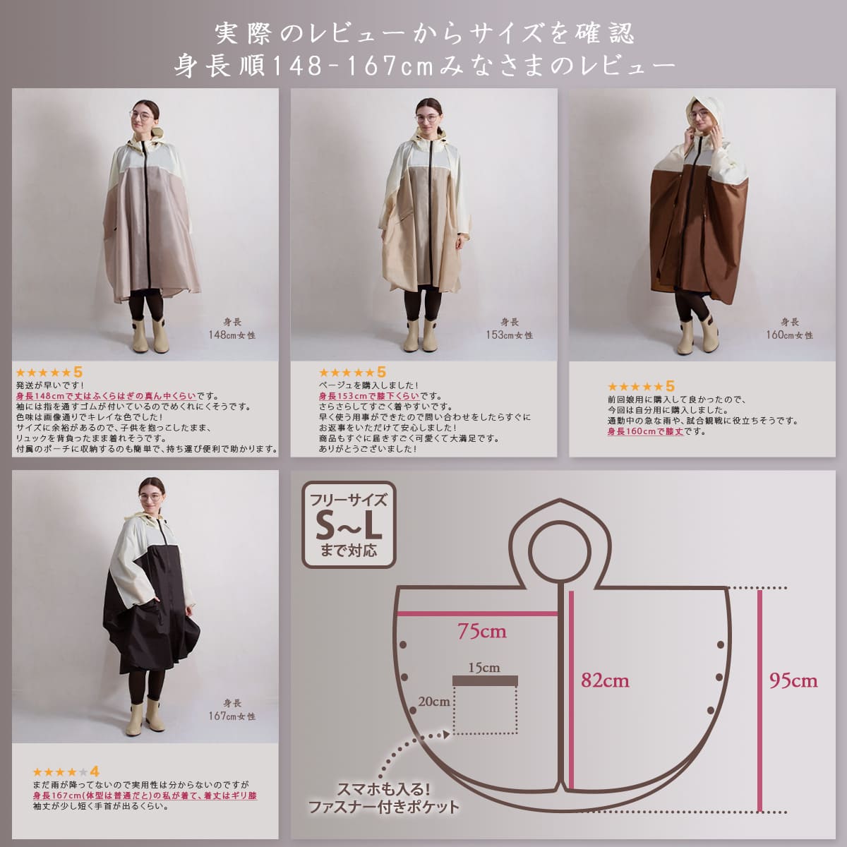 プレミアムレインポンチョ 5