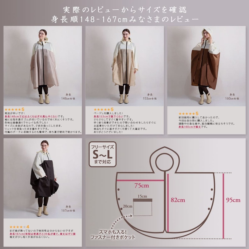 プレミアムレインポンチョ 5