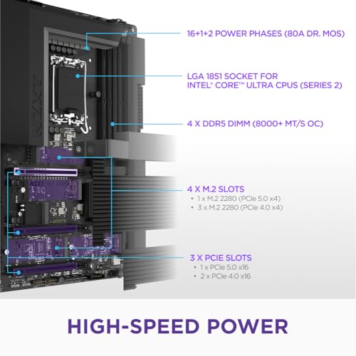 N7 Z890 ATX Gaming Wi-Fi Motherboard Black 2