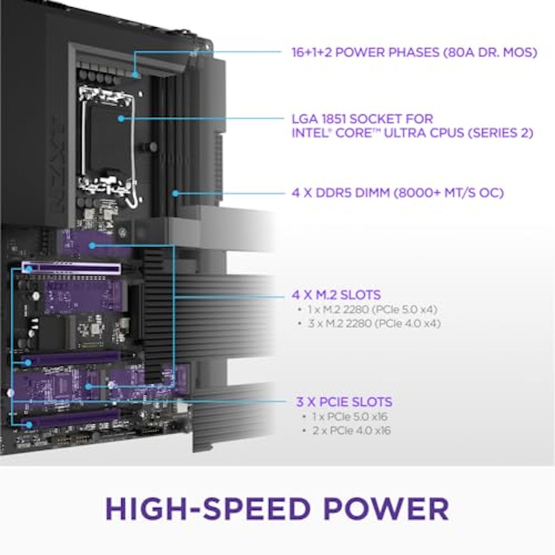 N7 Z890 ATX Gaming Wi-Fi Motherboard Black 2