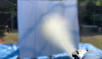 噴射時間は約5.8秒で短いが、当てやすい