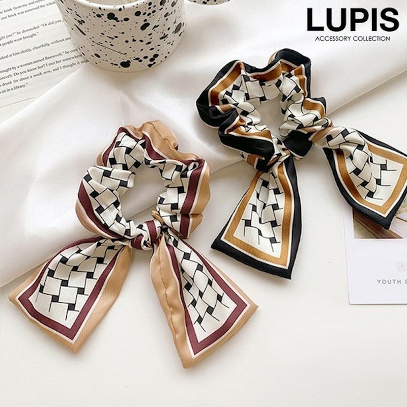 LUPIS バイカラースカーフリボンシュシュ 1