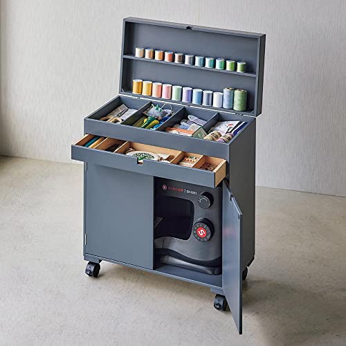 裁縫道具までまとめて収納できるミシン収納ワゴン ベルメゾン