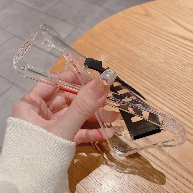 透明なハンドストラップ電話ケース 3