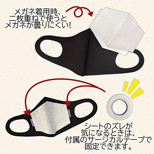 マスク用取り替えシート サージカルテープ付き 3