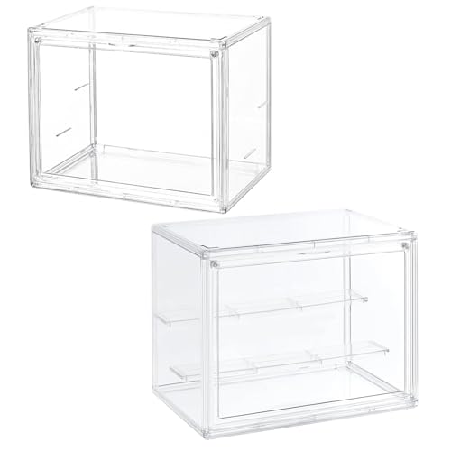 【新品】2段ワイド白｜ガラスコレクションケース｜大人のフィギュア棚 キャビネット 新品】2段ワイド白｜ガラスコレクションケース｜大人のフィギュア棚