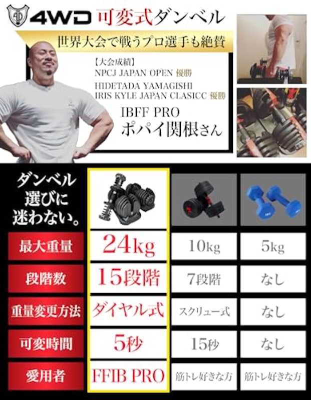 可変式ダンベル 3