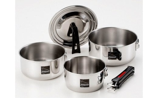 フォリアス ワンタッチクッカー鍋3点セット 1