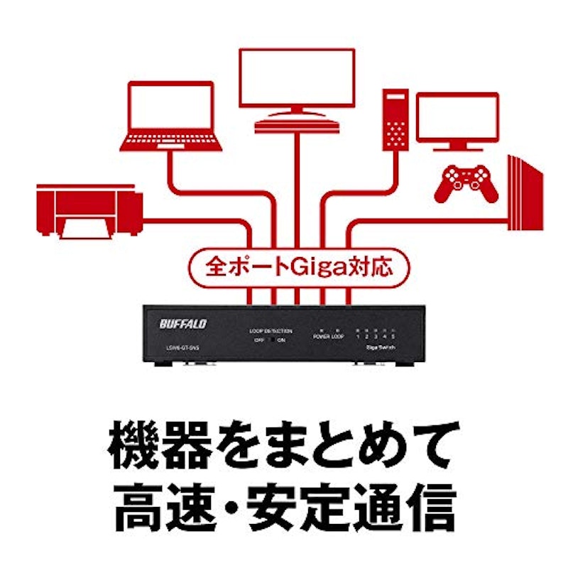 Giga対応スイッチングハブ 2