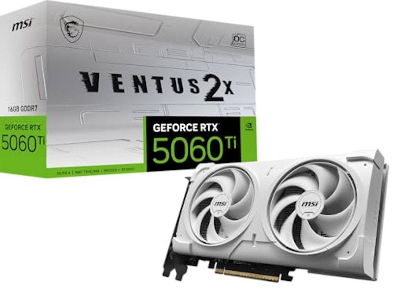GeForce RTX 5060 Ti 16G VENTUS 2X OC WHITE PLUS 1
