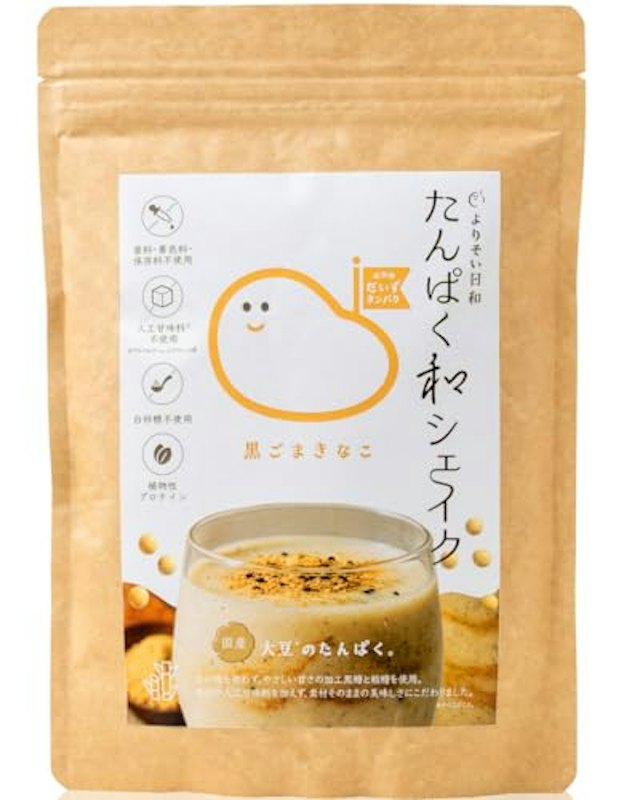 たんぱく和シェイク 黒ごまきなこ味 300g 1