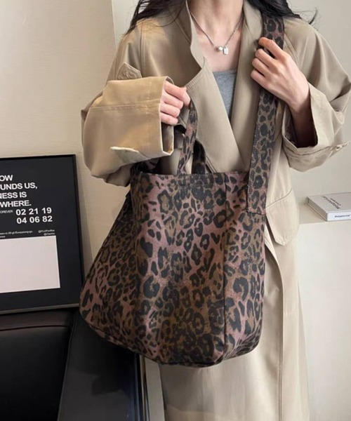 ヒョウ柄BIGトートバッグ 3