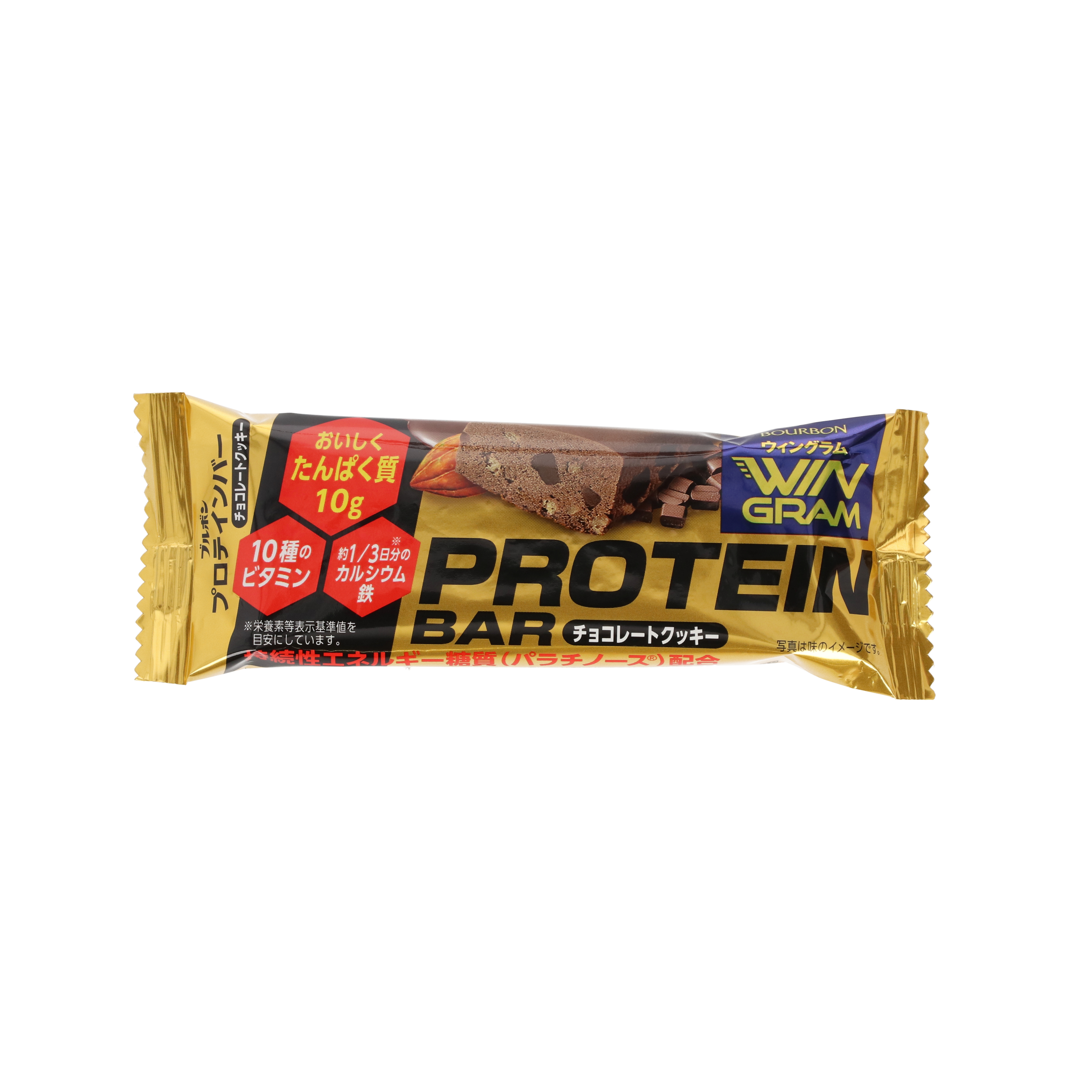 ブルボン ウィングラム プロテインバー チョコレートクッキーを