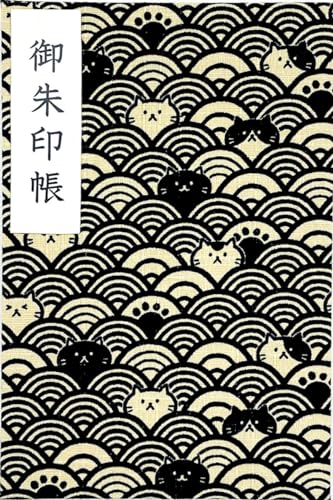 御朱印帳 波柄ネコ模様