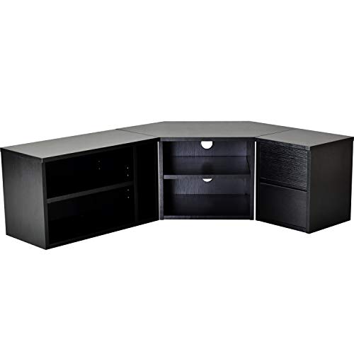 テレビ台 テレビボード テレビラック 42型対応 コーナー ブラック 黒 Amazon｜テレビ台 コーナー テレビラック 42インチ 42型 対応 木製 TV