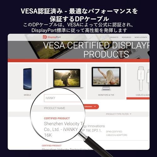 DisplayPortケーブル 4