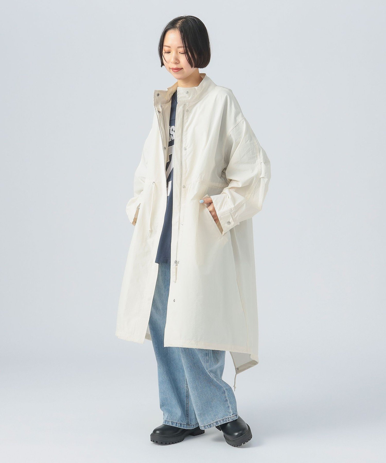 撥水ナイロン モッズコート 3