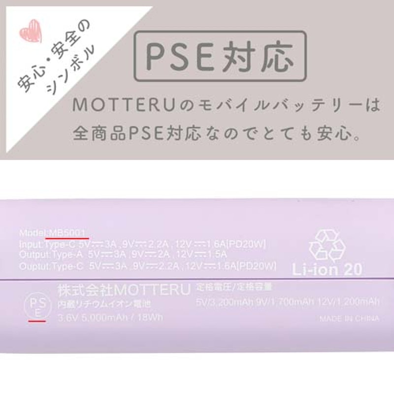 mocolon モバイルバッテリー 5,000mAh 5