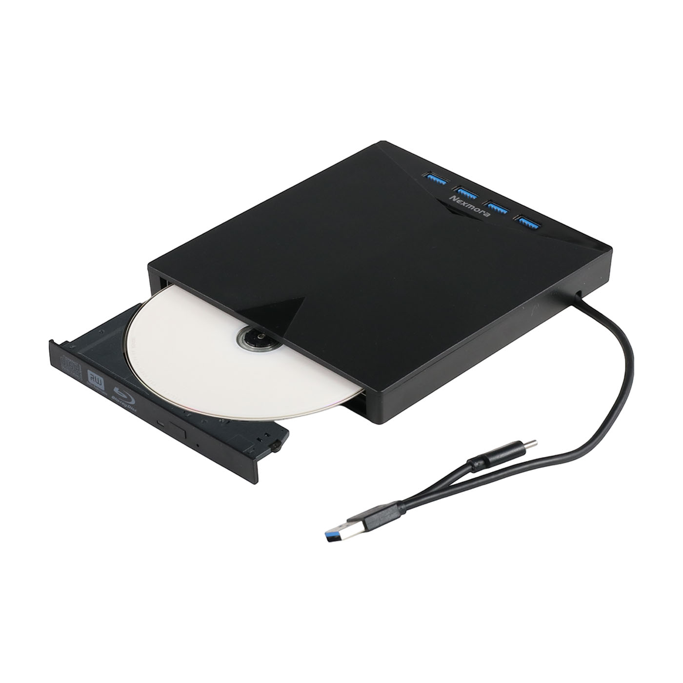 Nexmora ポータブル外付けCD/DVD/ブルーレイドライブ Nexmora