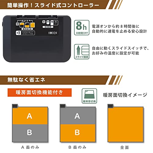 KODEN 電気カーペット ホットカーペット 本体 3