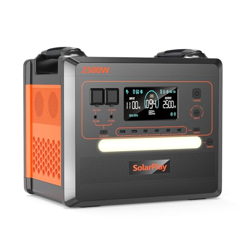 す*な様 SolarPlay 2500W ポータブル電源2300Wh/72000 Amazon.co.jp: SolarPlay 2500W ポータブル電源 大容量 2300Wh