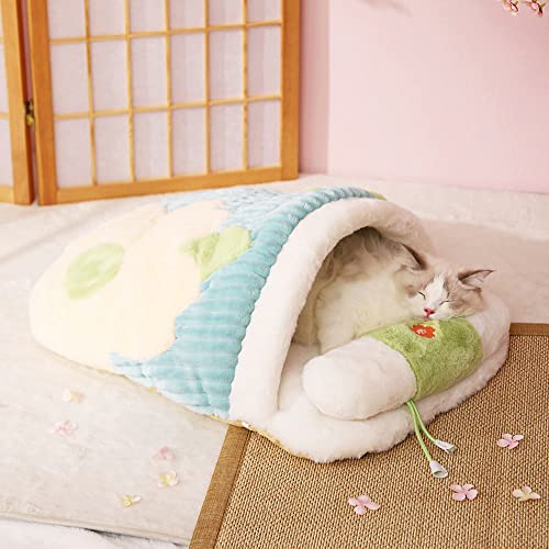 枕付き和風さくら猫寝袋 1