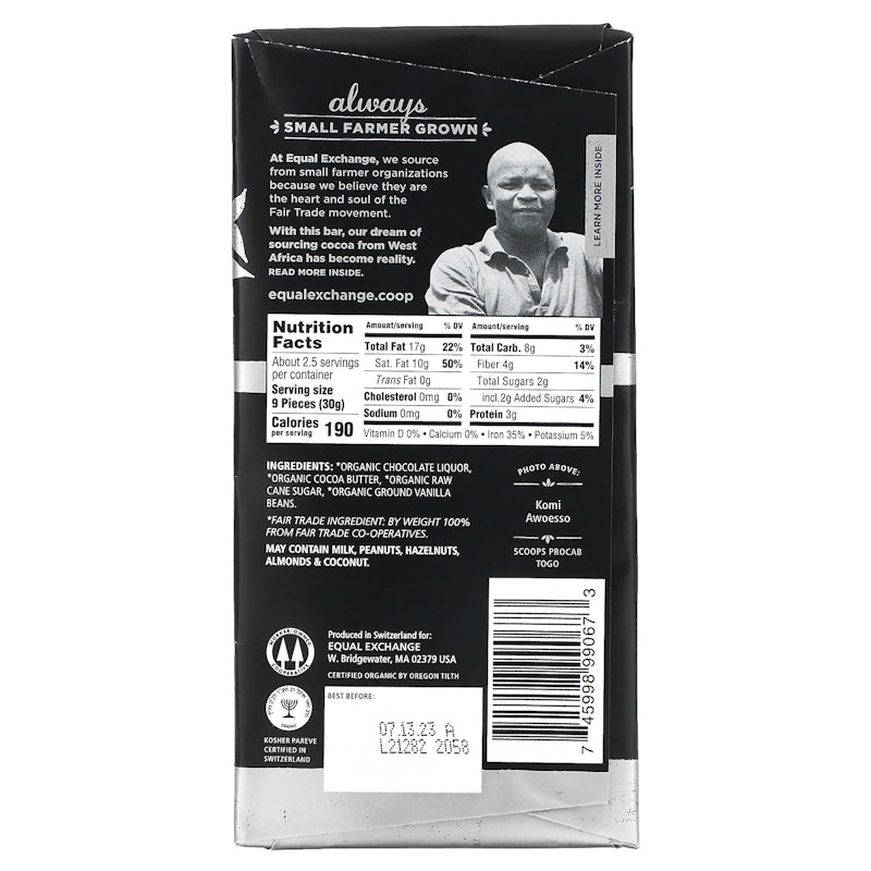Organic Total Eclipse Dark Chocolate, 92% cacao 2
