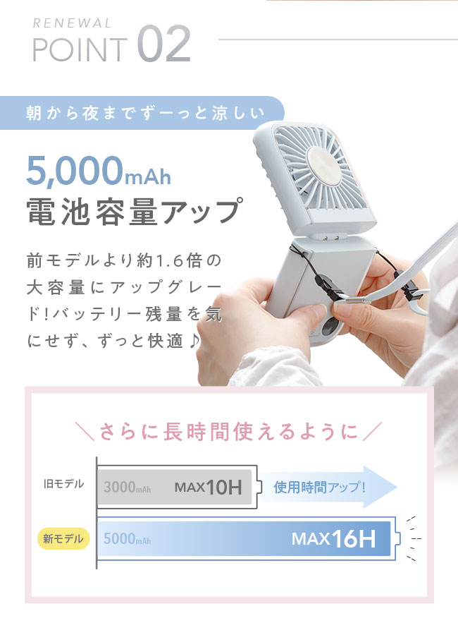 冷却プレート付きハンディファン 6