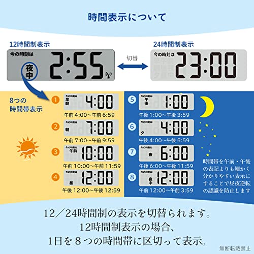 デジタル日めくりカレンダー電波時計 5