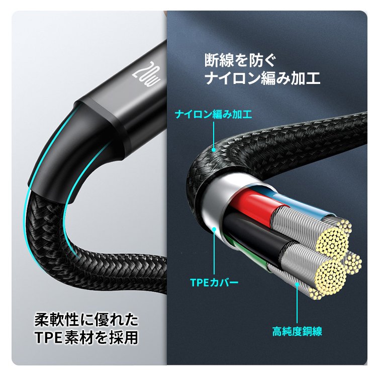 3in1PD充電対応ケーブル 3