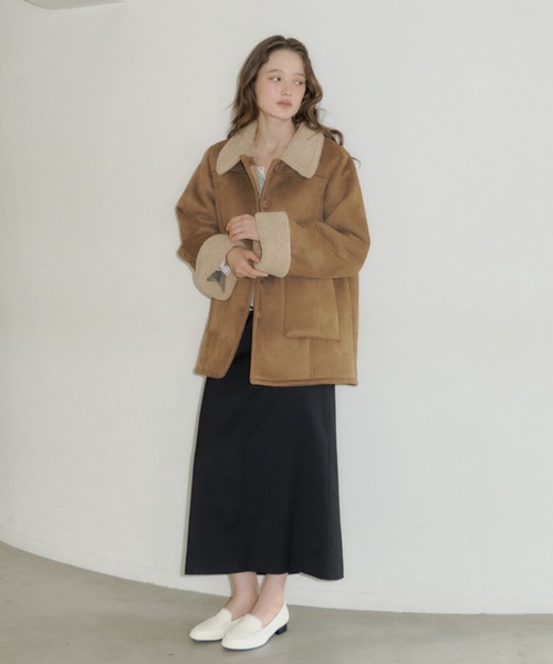 adjustable sleeve mouton coat 4