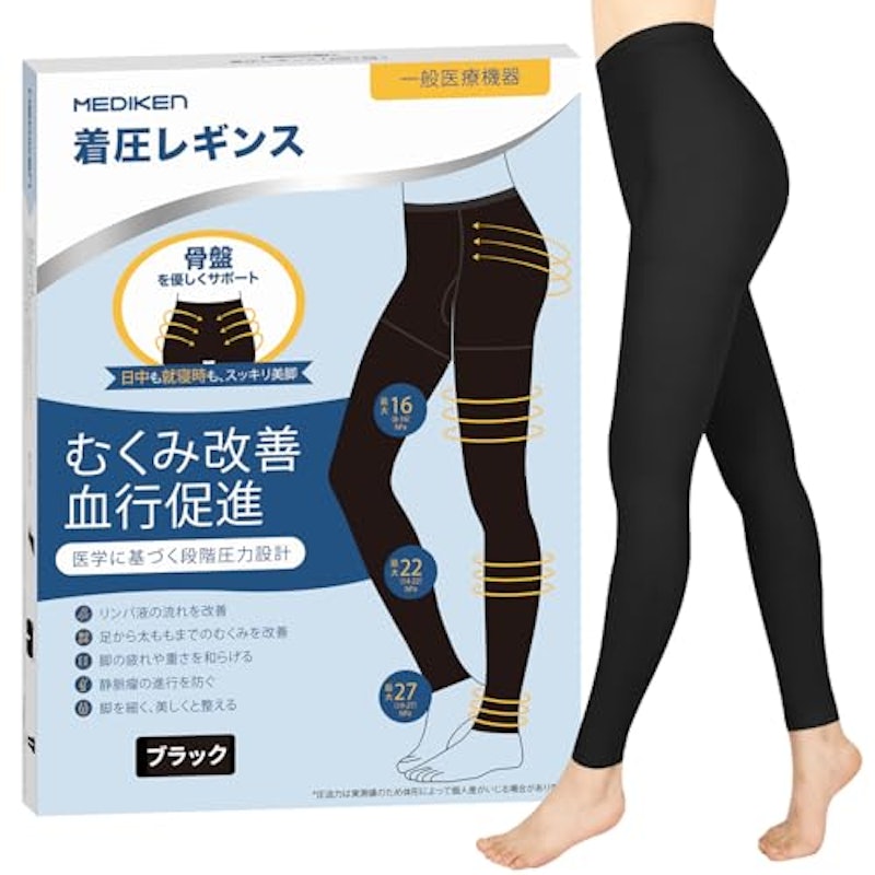 着圧レギンス 靴下あり