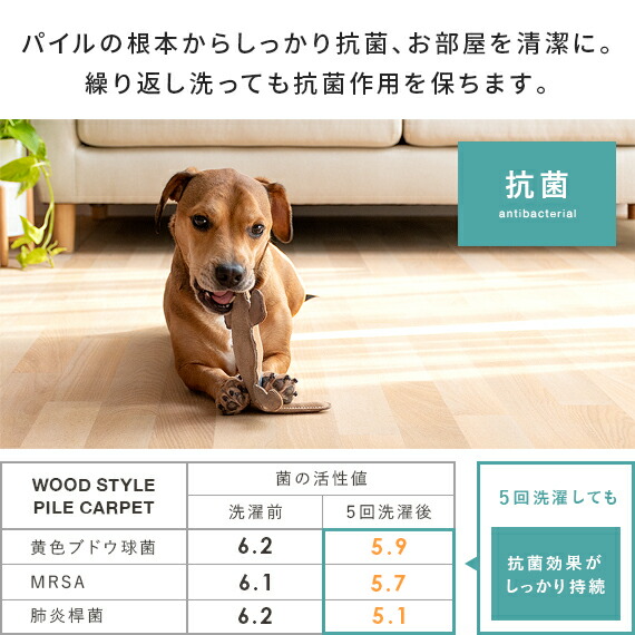 滑らないフローリング調パイルカーペット  10