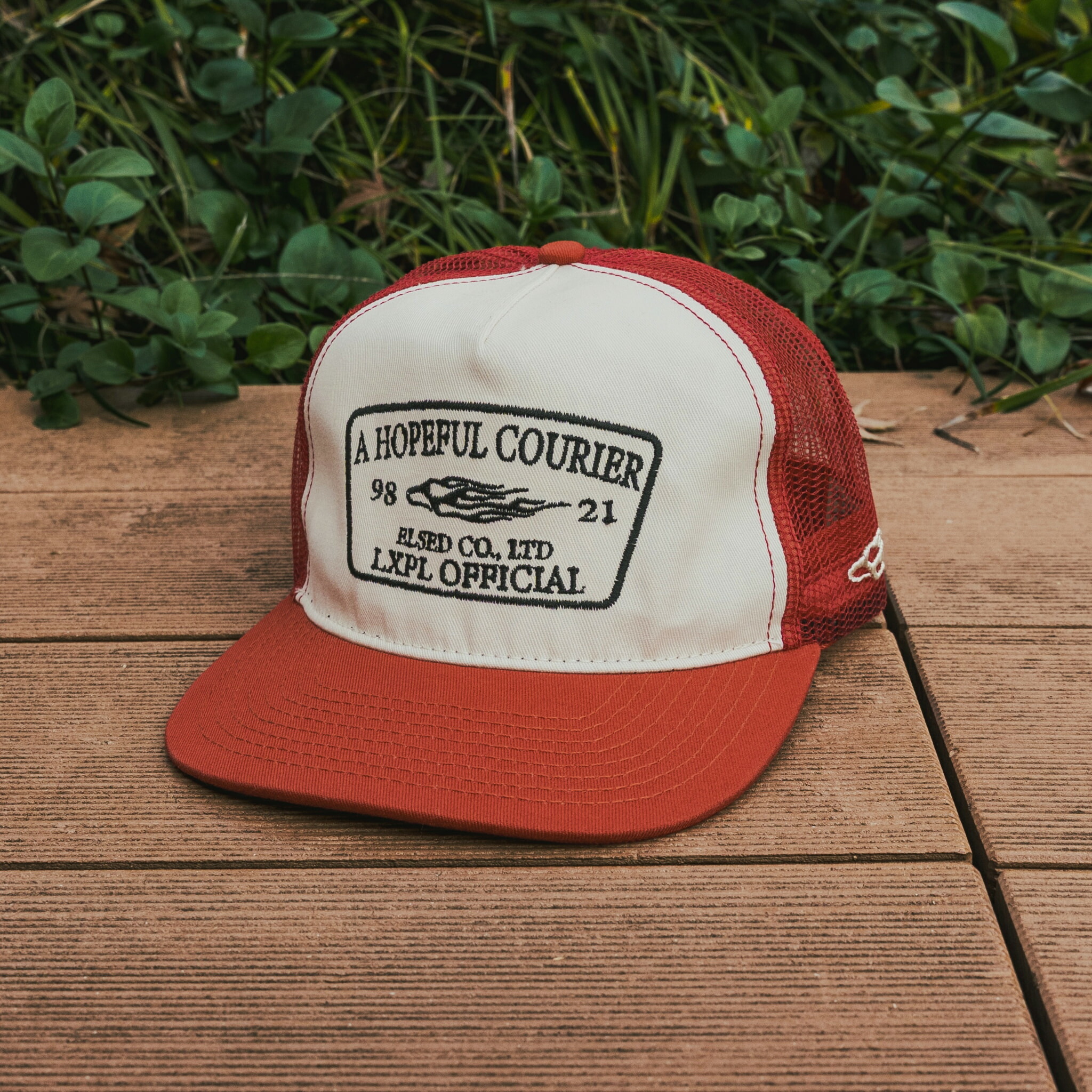 CAP LE レッド アメカジ トラッカーキャップ  5