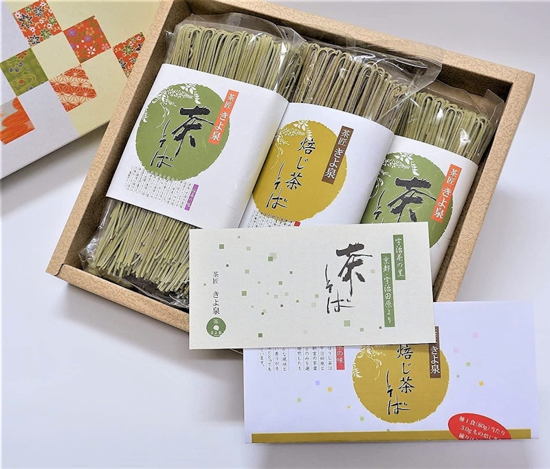 きよ泉 宇治抹茶そば ほうじ茶そば セット 2