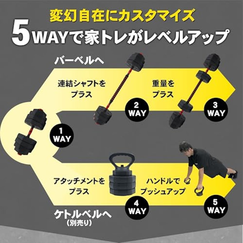 ダンベル 可変式 バーベルセット 9