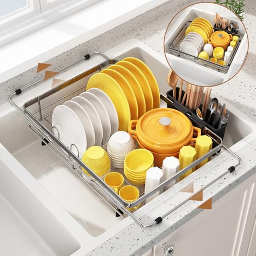 Amazon｜Kisigim 防塵 食器水切りラック カバー付き