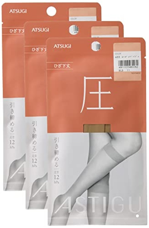ひざ下丈ストッキング 3足セット