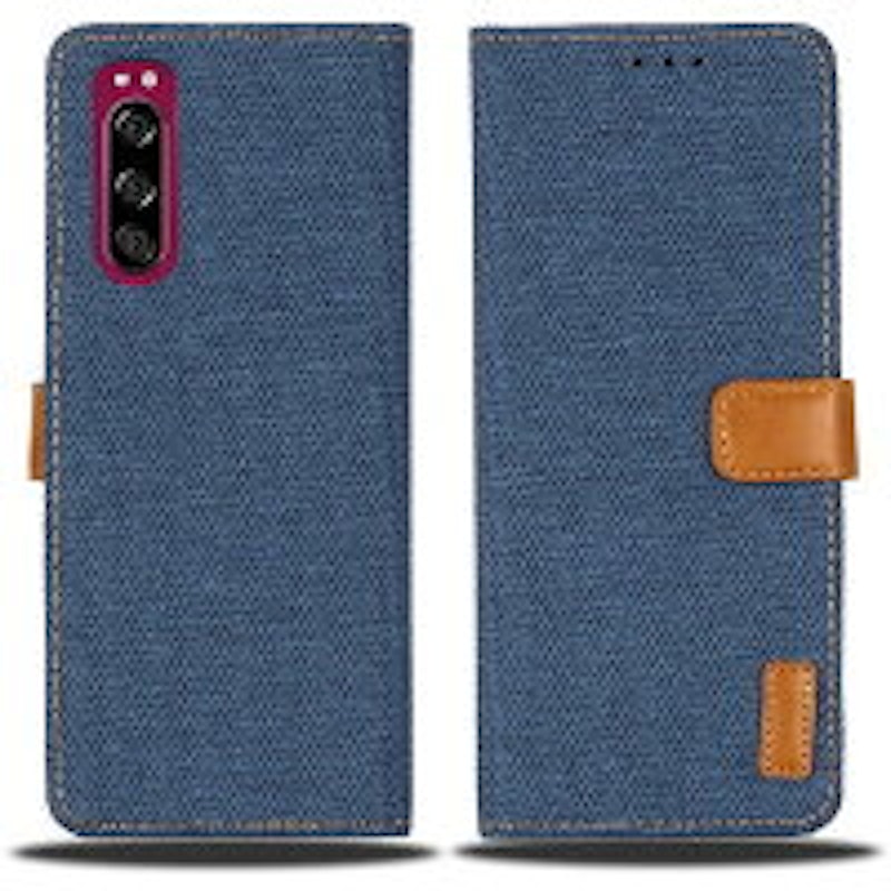 手帳型 フリップケース デニム 1