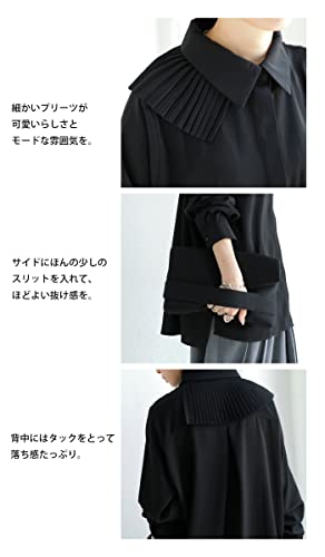 プリーツ襟付きシャツ 4