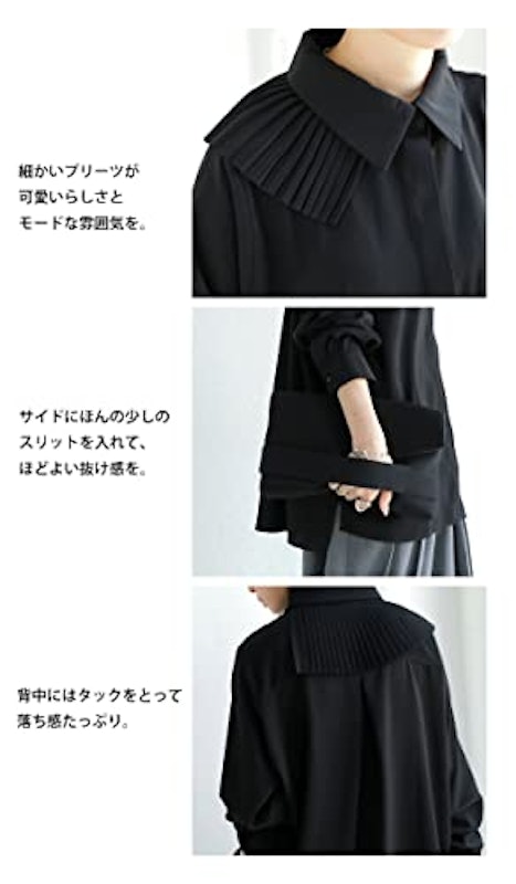 プリーツ襟付きシャツ 4
