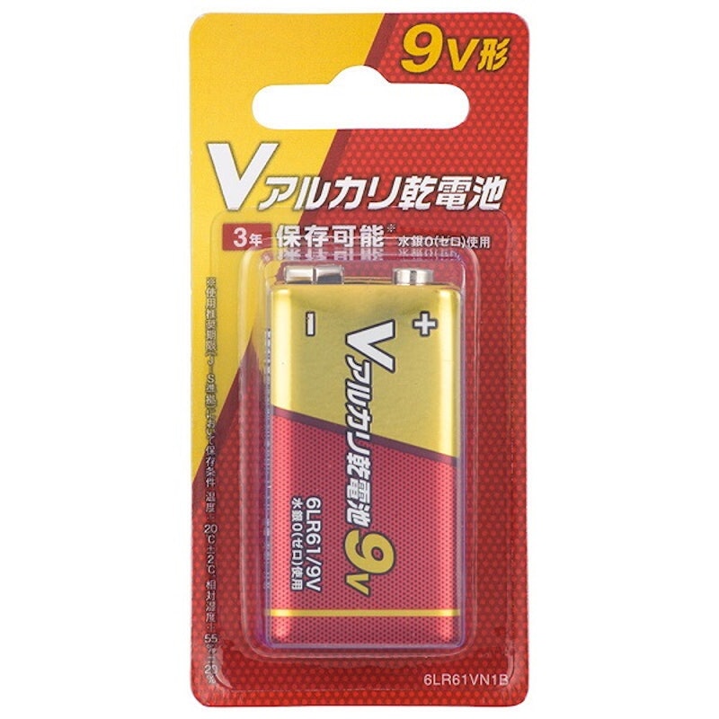 Vアルカリ乾電池 9V形 1