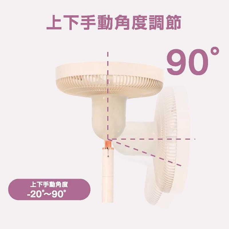 コンパクト収納 充電式扇風機 7